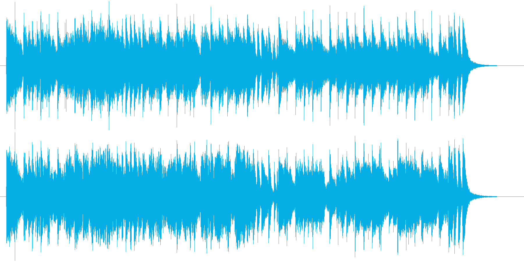 ゆったりと落ち着いた明るい音楽の再生済みの波形