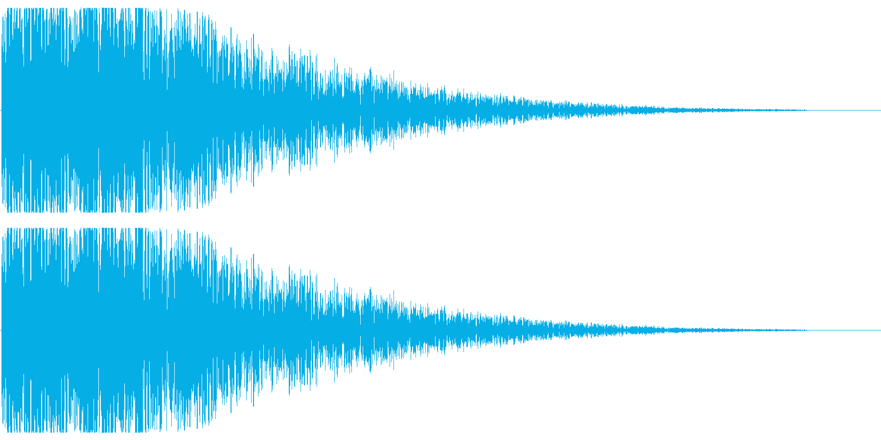 昭和の特撮にありそうな衝撃音の再生済みの波形