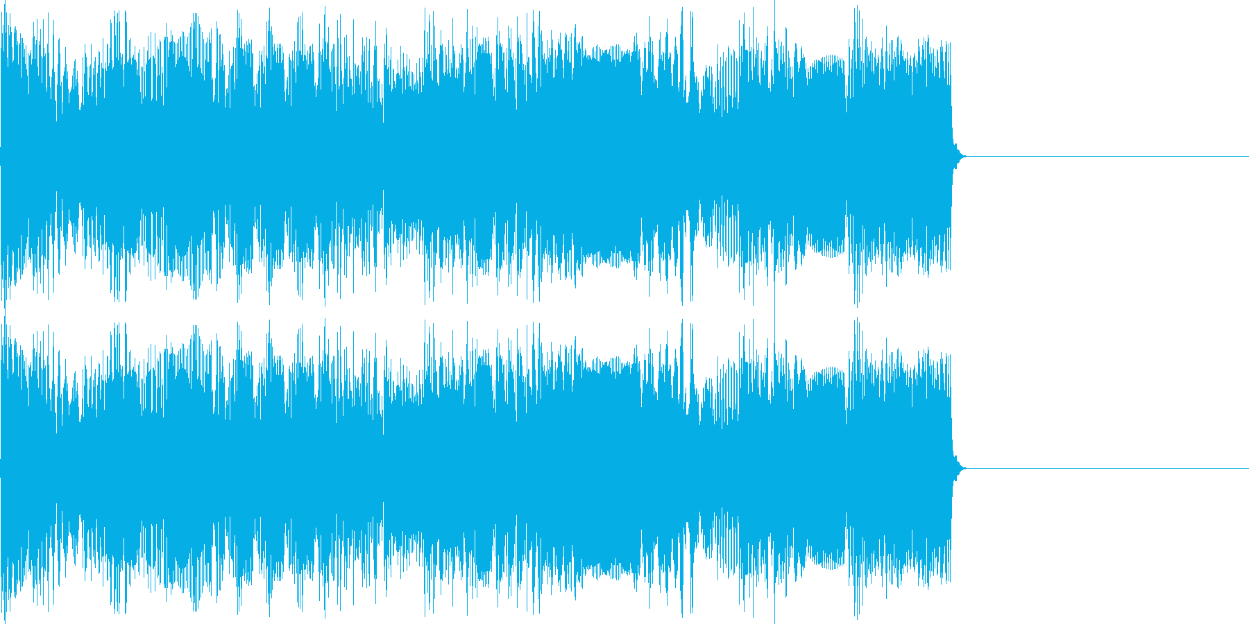 サイバーな機械電子音の再生済みの波形
