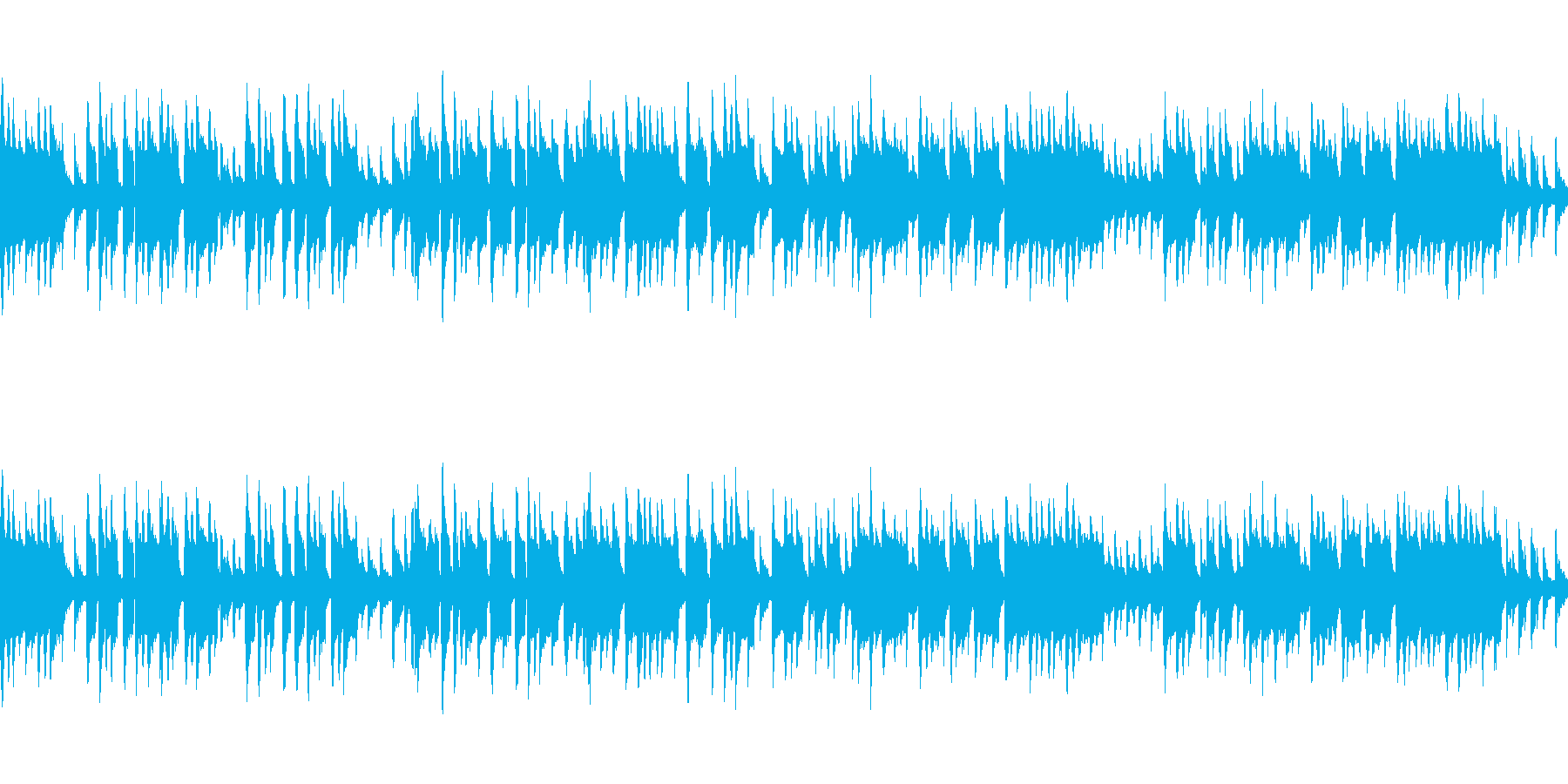 尺八がメインの和風曲の再生済みの波形