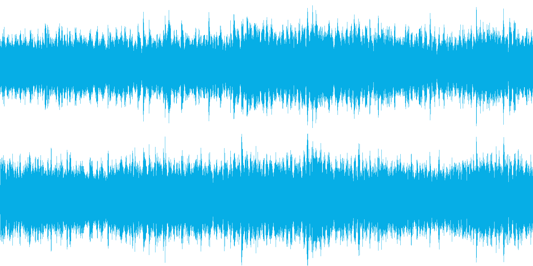細かく刻まれたリズムをもとにした楽曲で…の再生済みの波形
