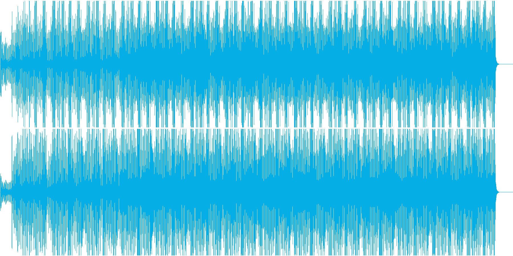 ミニマルなピアノBGM(WAV版)の再生済みの波形