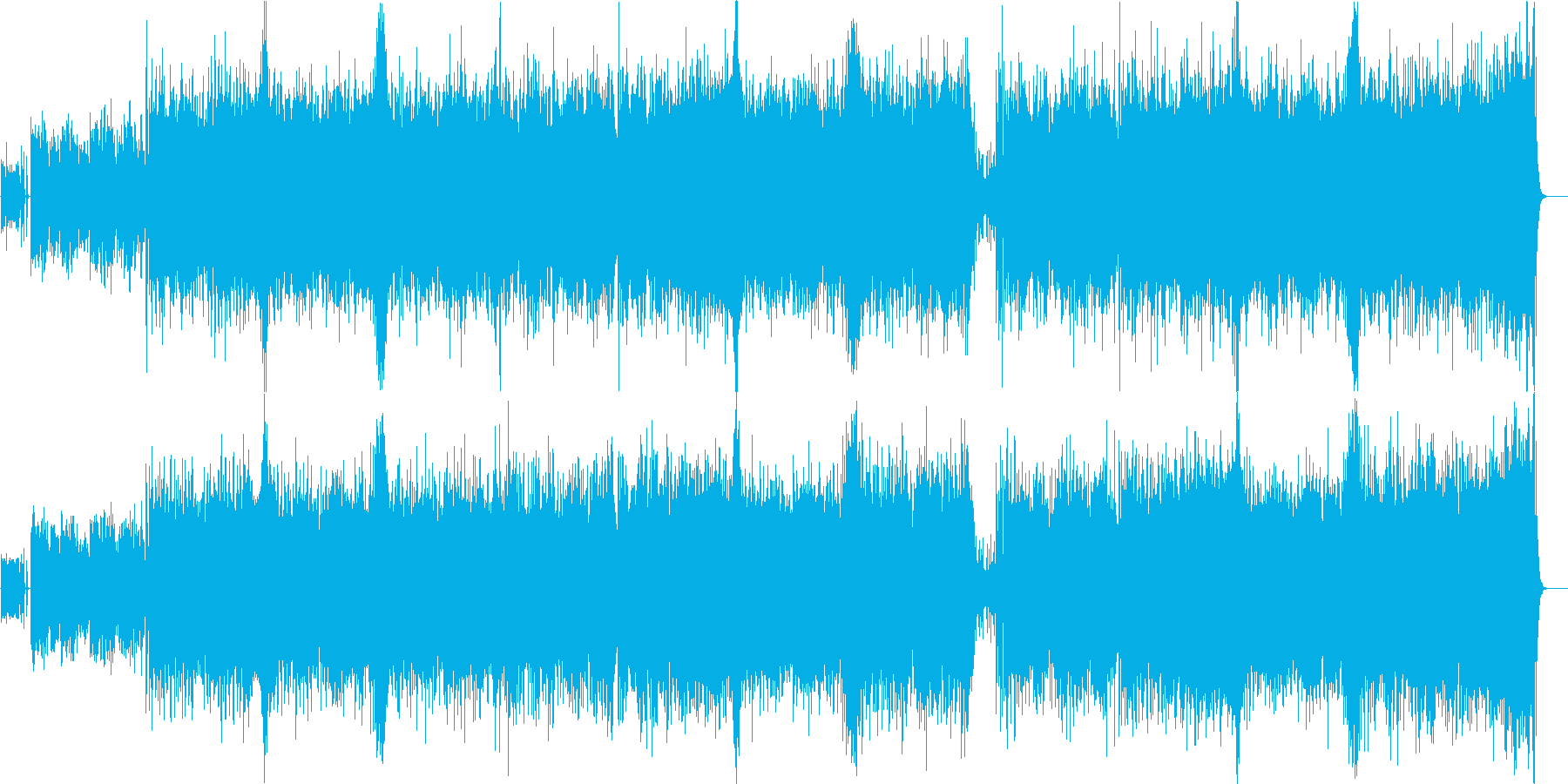 シンセサイザーイージーリスニングの音楽の再生済みの波形