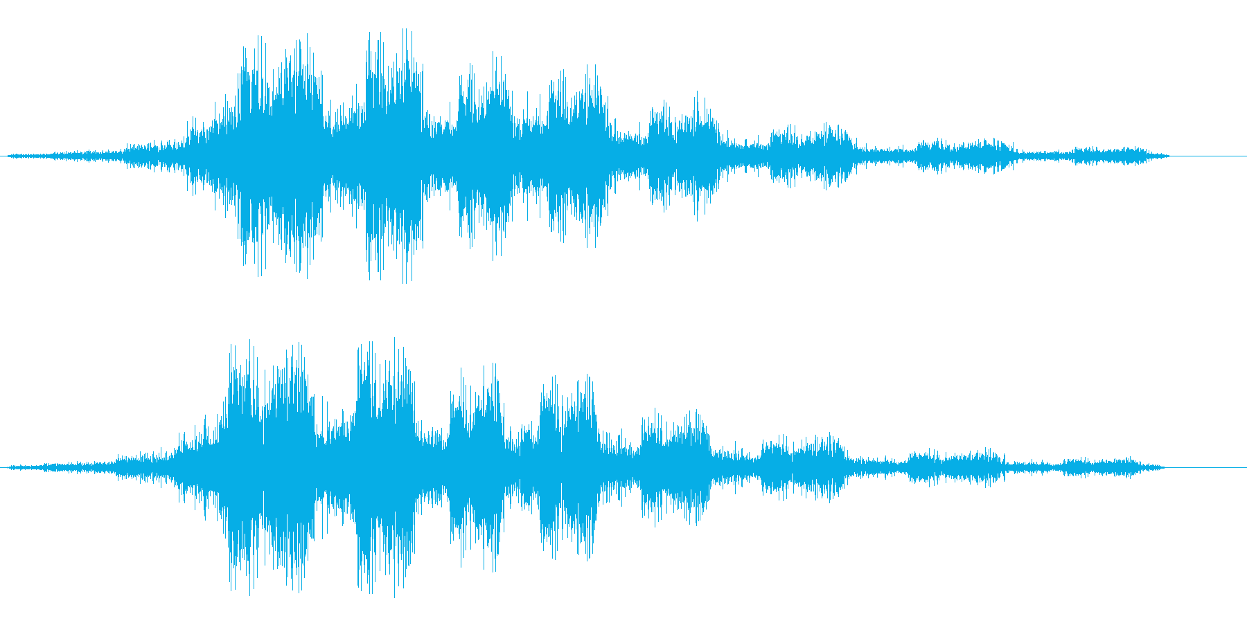 シュルシュルとロープを巻き取る音の再生済みの波形
