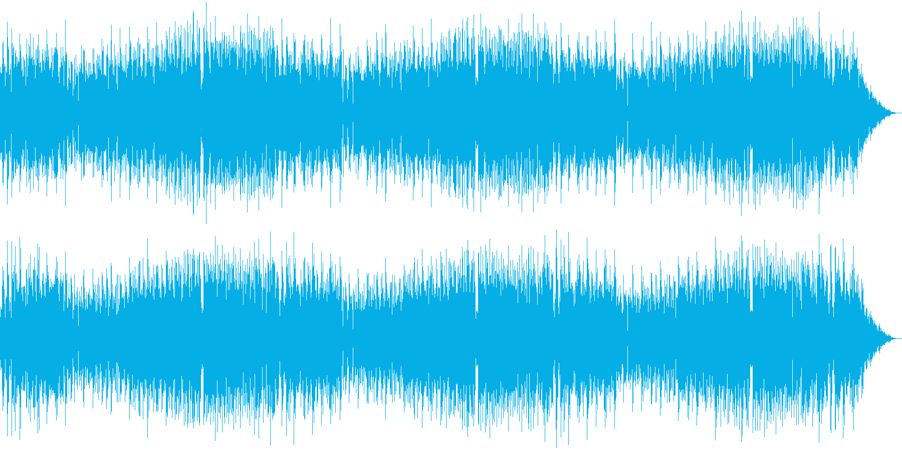 クラシック調のEDM系音楽の再生済みの波形