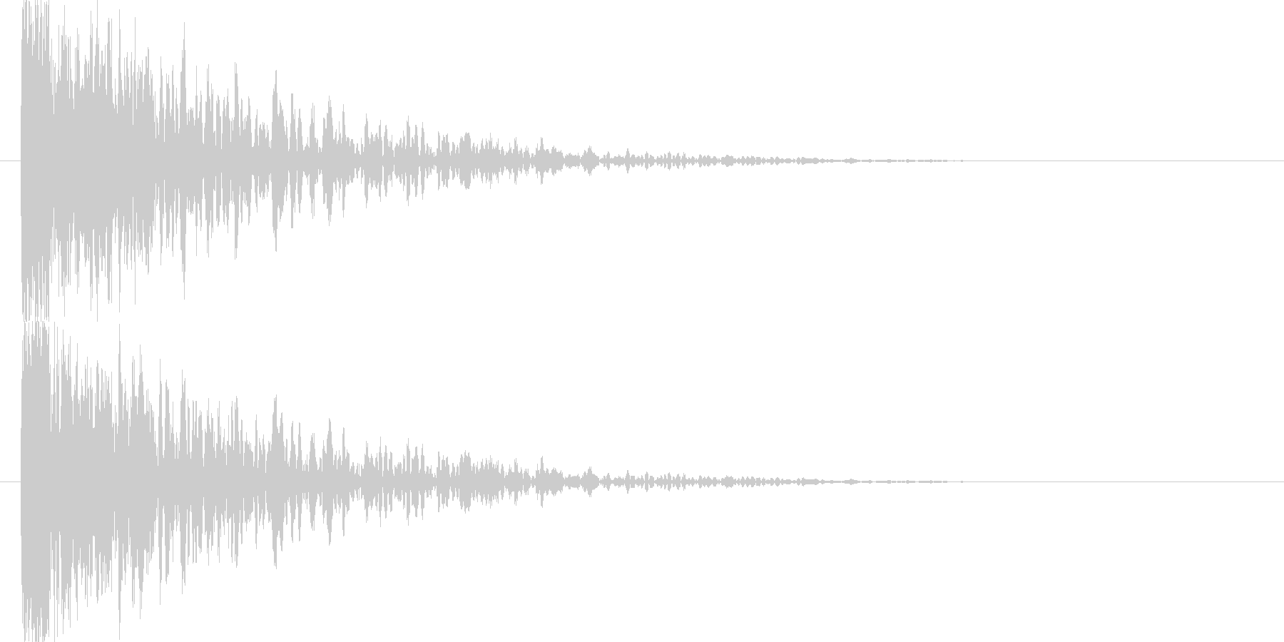 低音の衝突音の未再生の波形