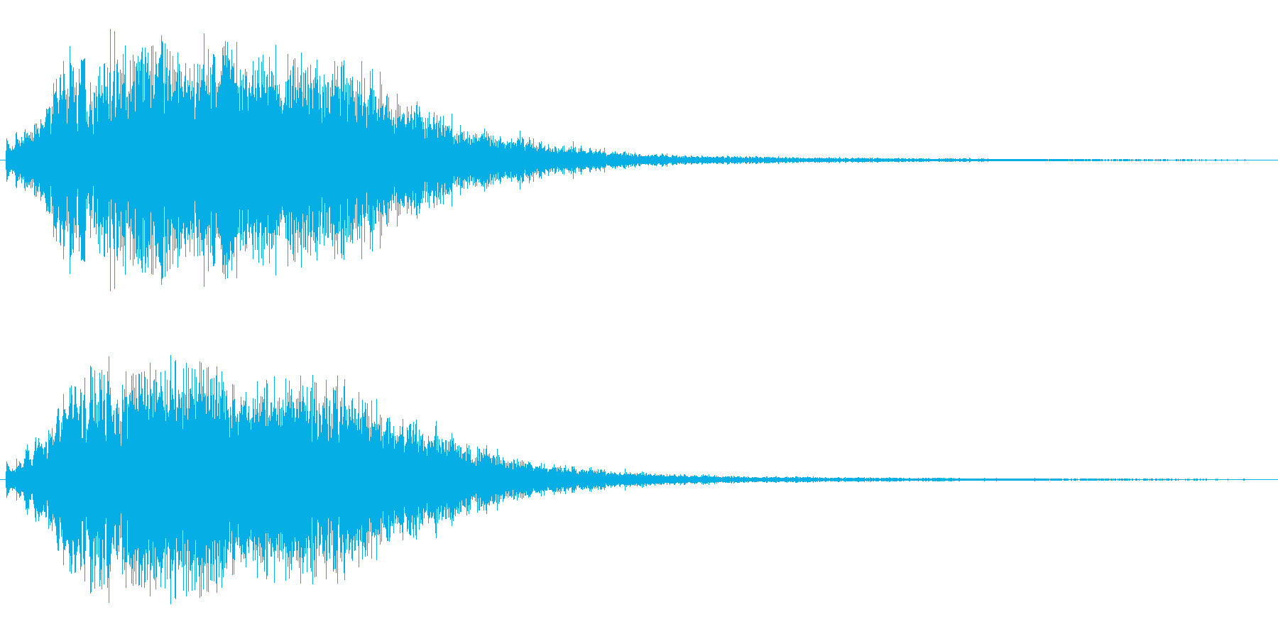 キラキラアップ(響きあり)の再生済みの波形