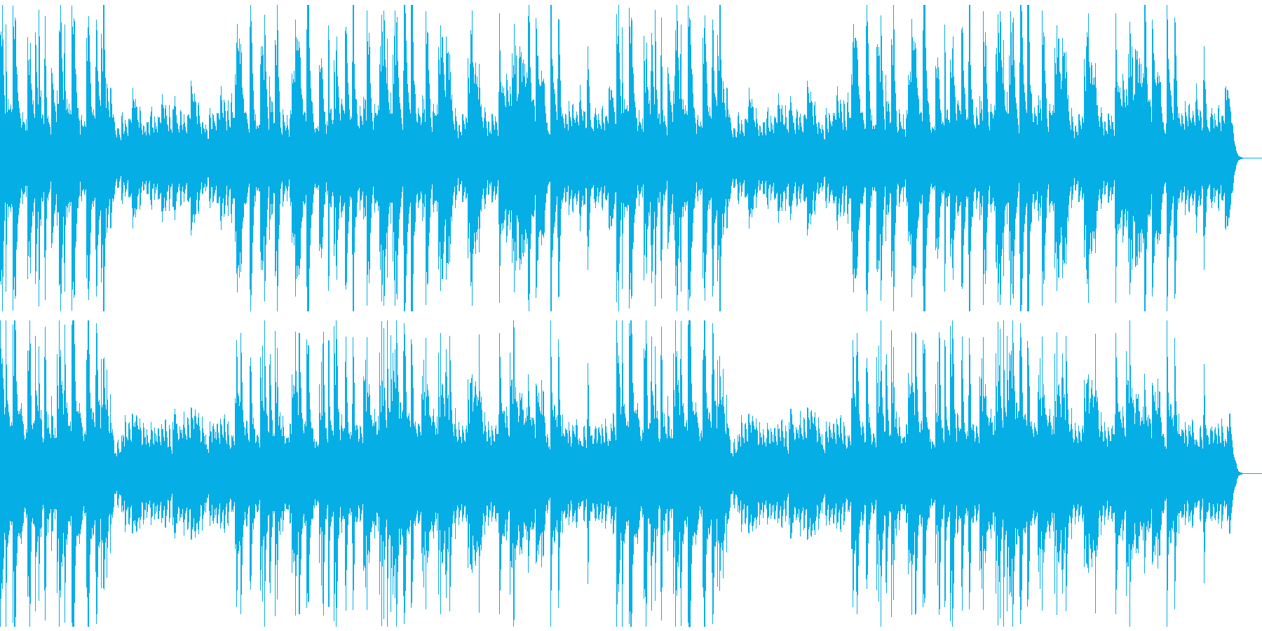 ゆったりと明るいソロ・ピアノ曲の再生済みの波形