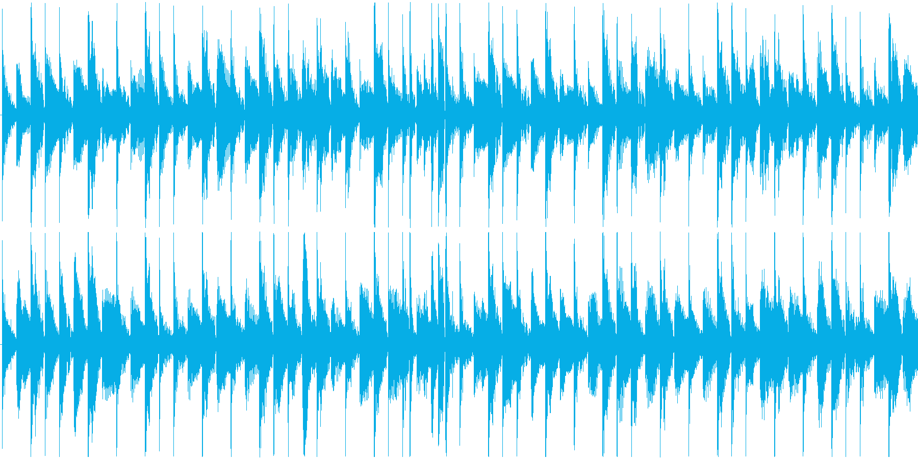 シンセとドラムだけの14秒の曲です。メ…の再生済みの波形