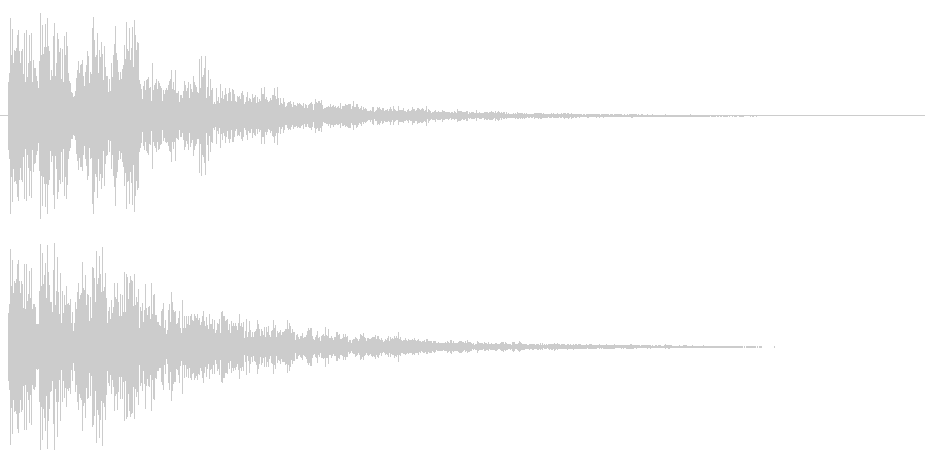 ファンタジックなスタート音 クリック音の未再生の波形