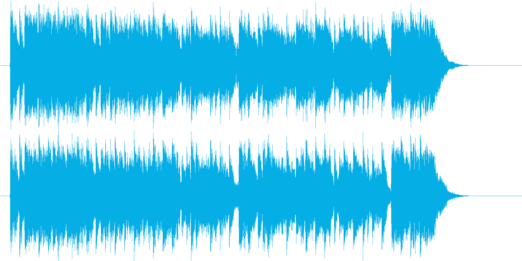 懐かしさのあるギター混じりの明るい曲の再生済みの波形