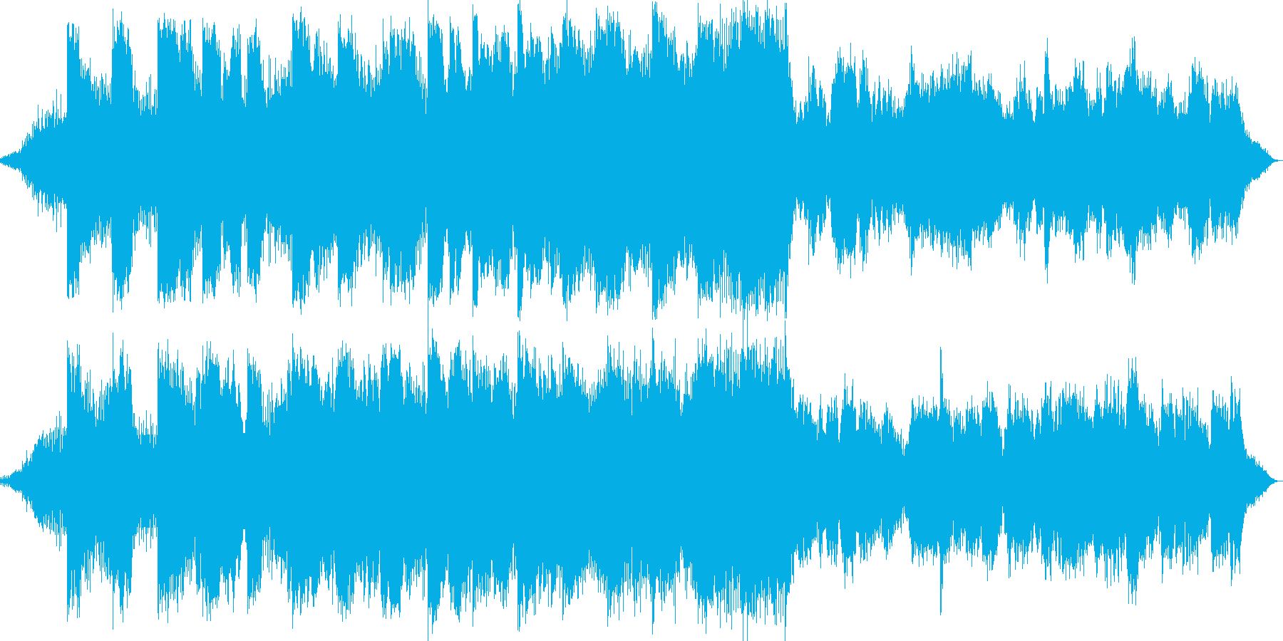 雪原を走る狼の群れをイメージした曲の再生済みの波形