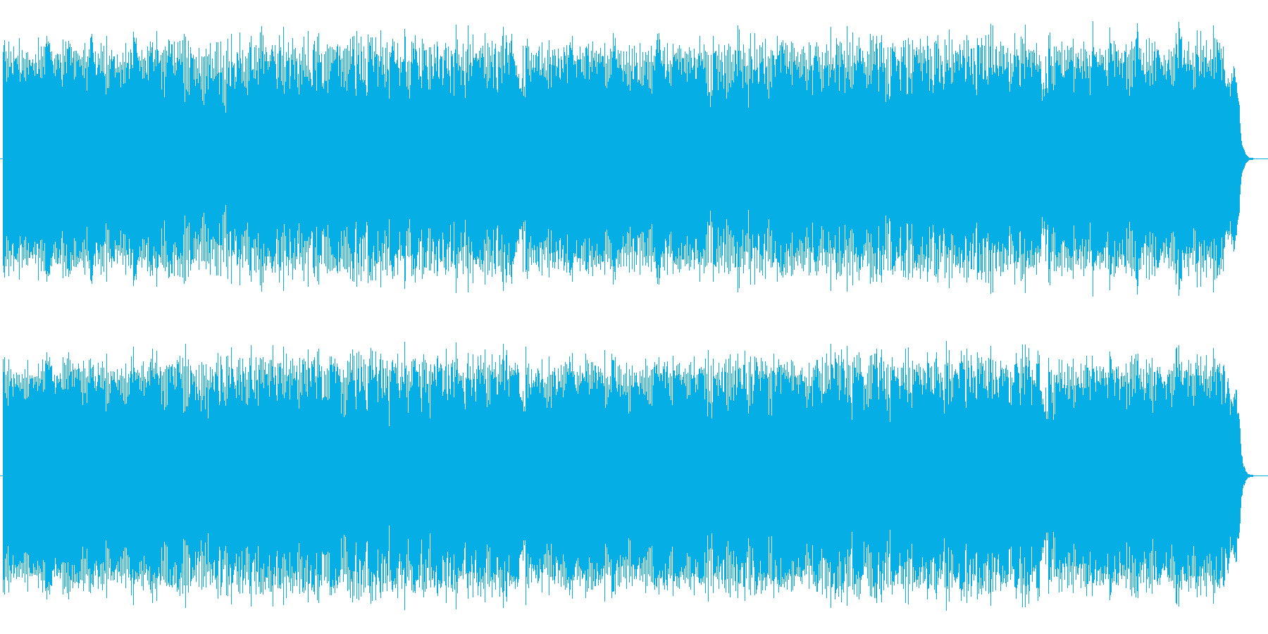 夕方と夜をつなぐ宇宙的なリズミック音楽の再生済みの波形
