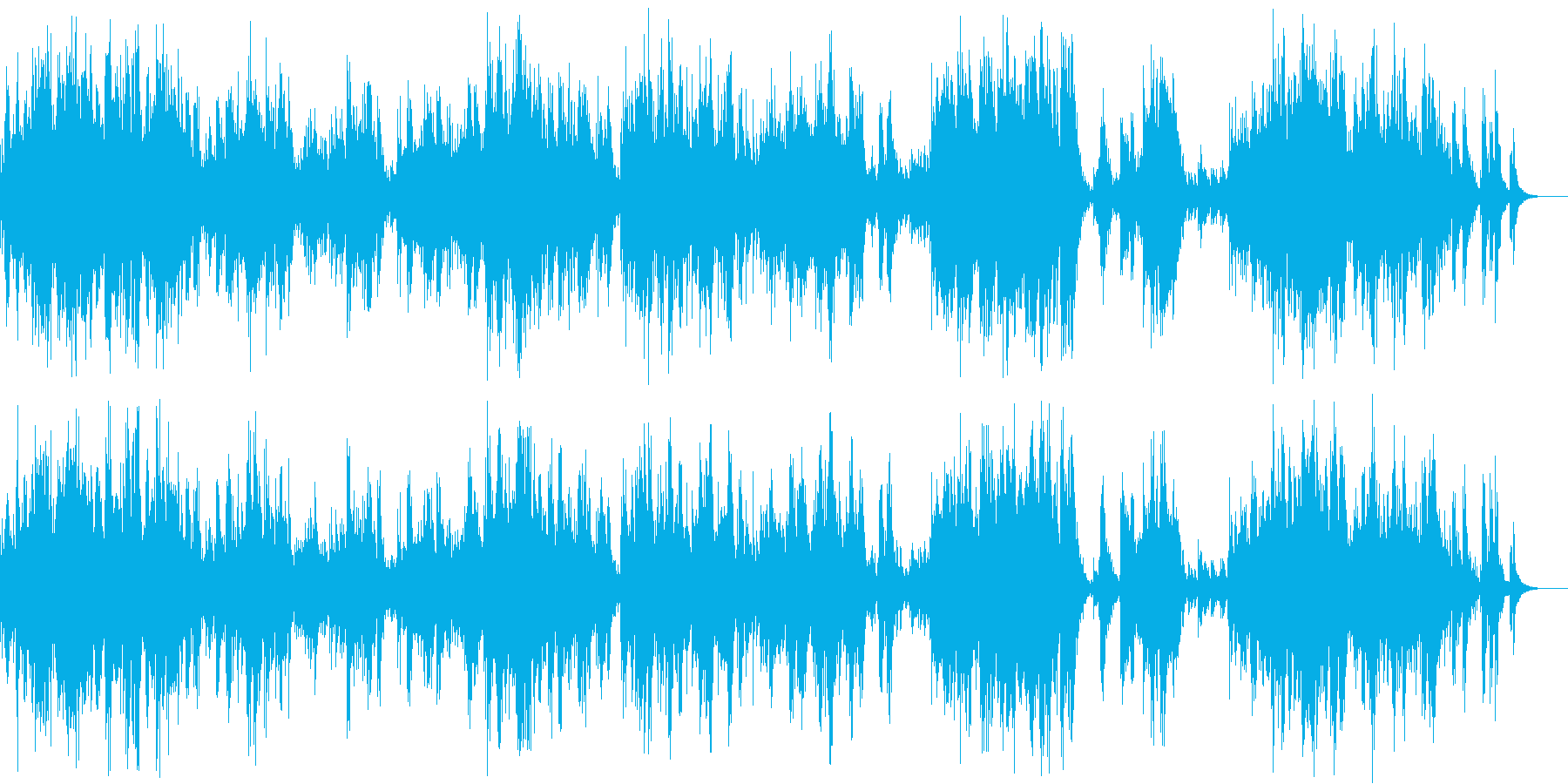 風を感じるようなスティールドラム風の曲の再生済みの波形