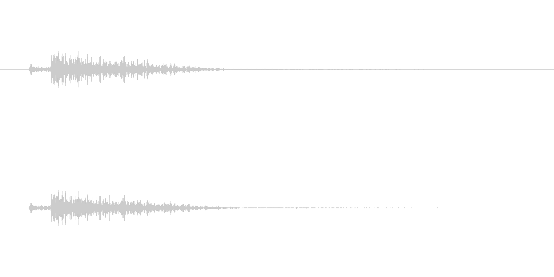 バタンとドアが閉まる音です。の未再生の波形