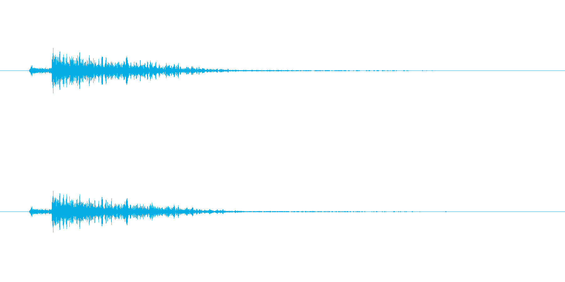 バタンとドアが閉まる音です。の再生済みの波形