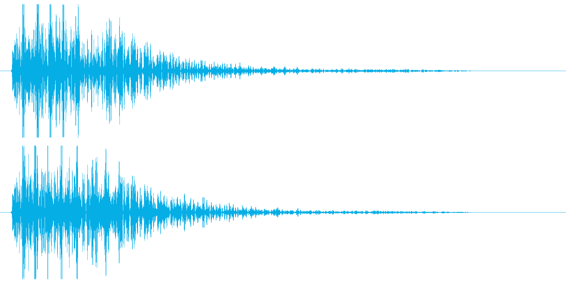ゴーン低い(短い音)の再生済みの波形