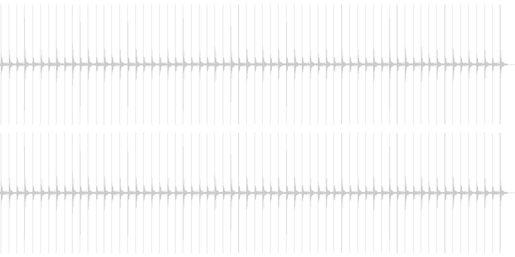 足音でカウントの未再生の波形