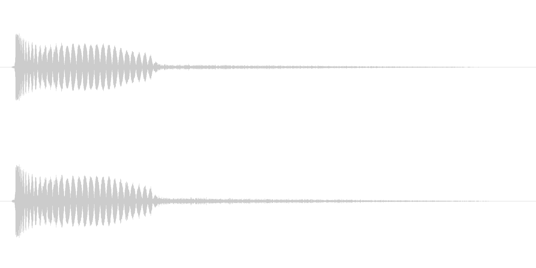 バスケットボールをバウンドさせた音:ドンの未再生の波形