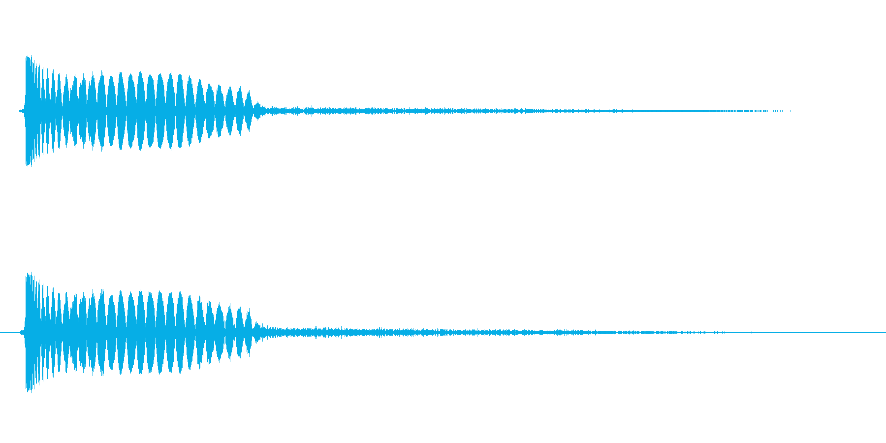 バスケットボールをバウンドさせた音:ドンの再生済みの波形