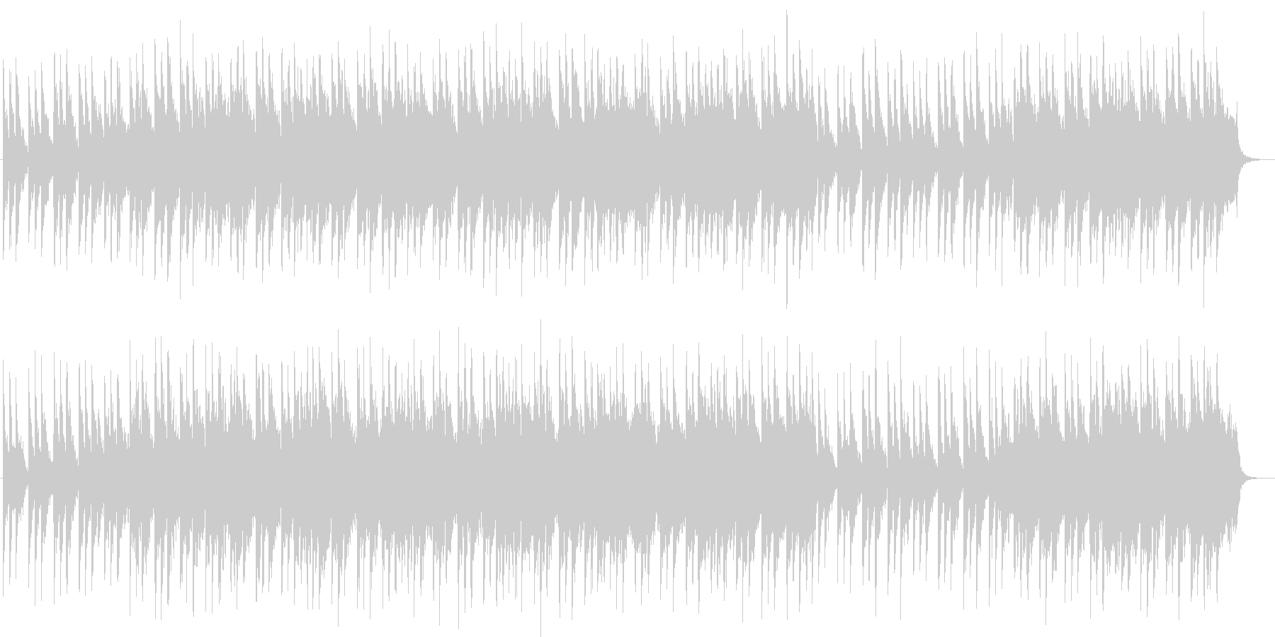 クリスマスイブに響き渡る清らかなベルの音の未再生の波形