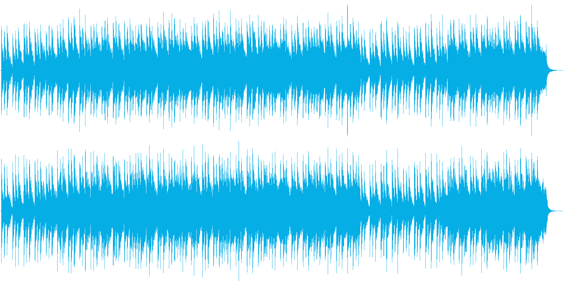 クリスマスイブに響き渡る清らかなベルの音の再生済みの波形