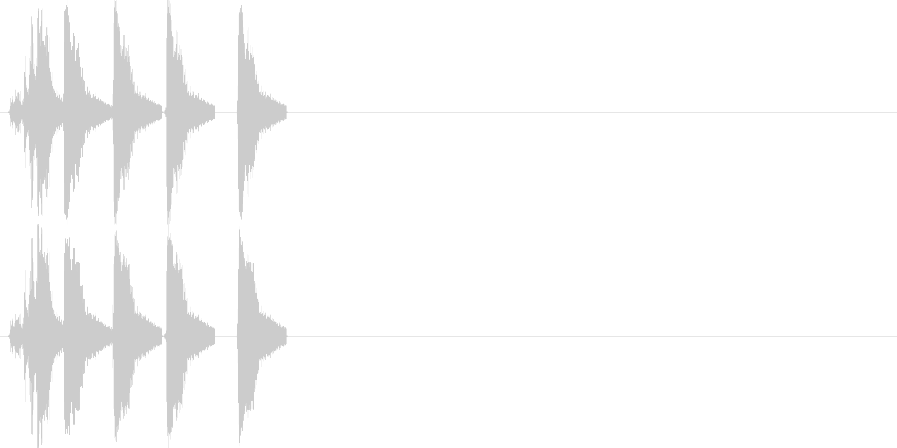刀がぶつかり合う音で、キン!キン!キン…の未再生の波形