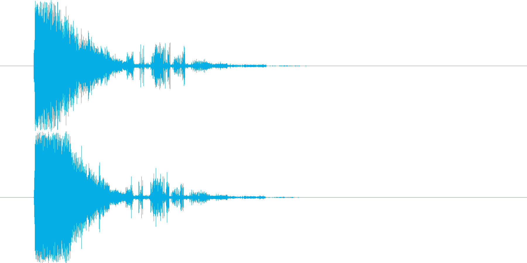 雷が落ちる音(雷の魔法・電撃)の再生済みの波形