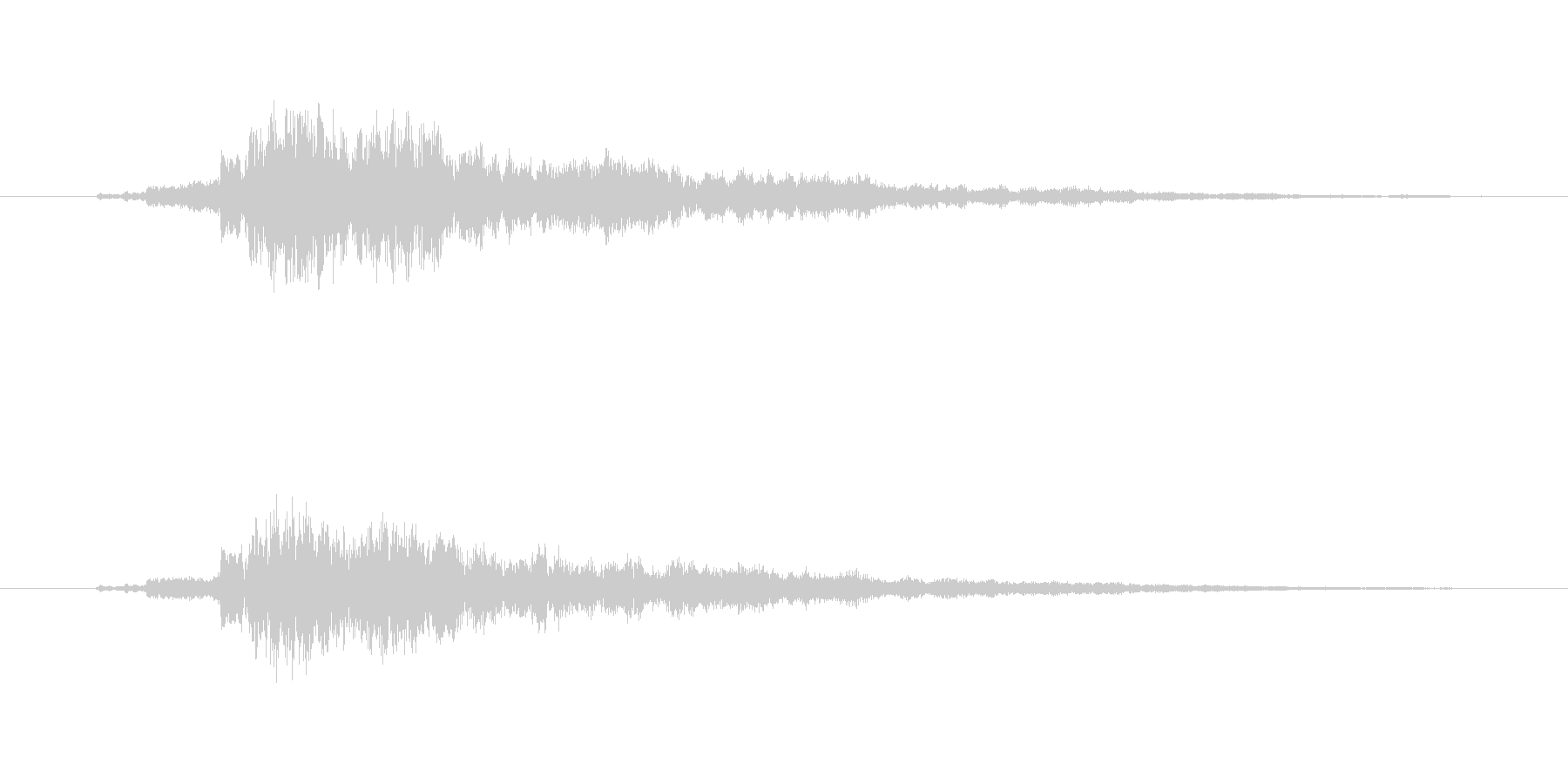 タッチ決定クリック音やサウンドロゴに9!の未再生の波形