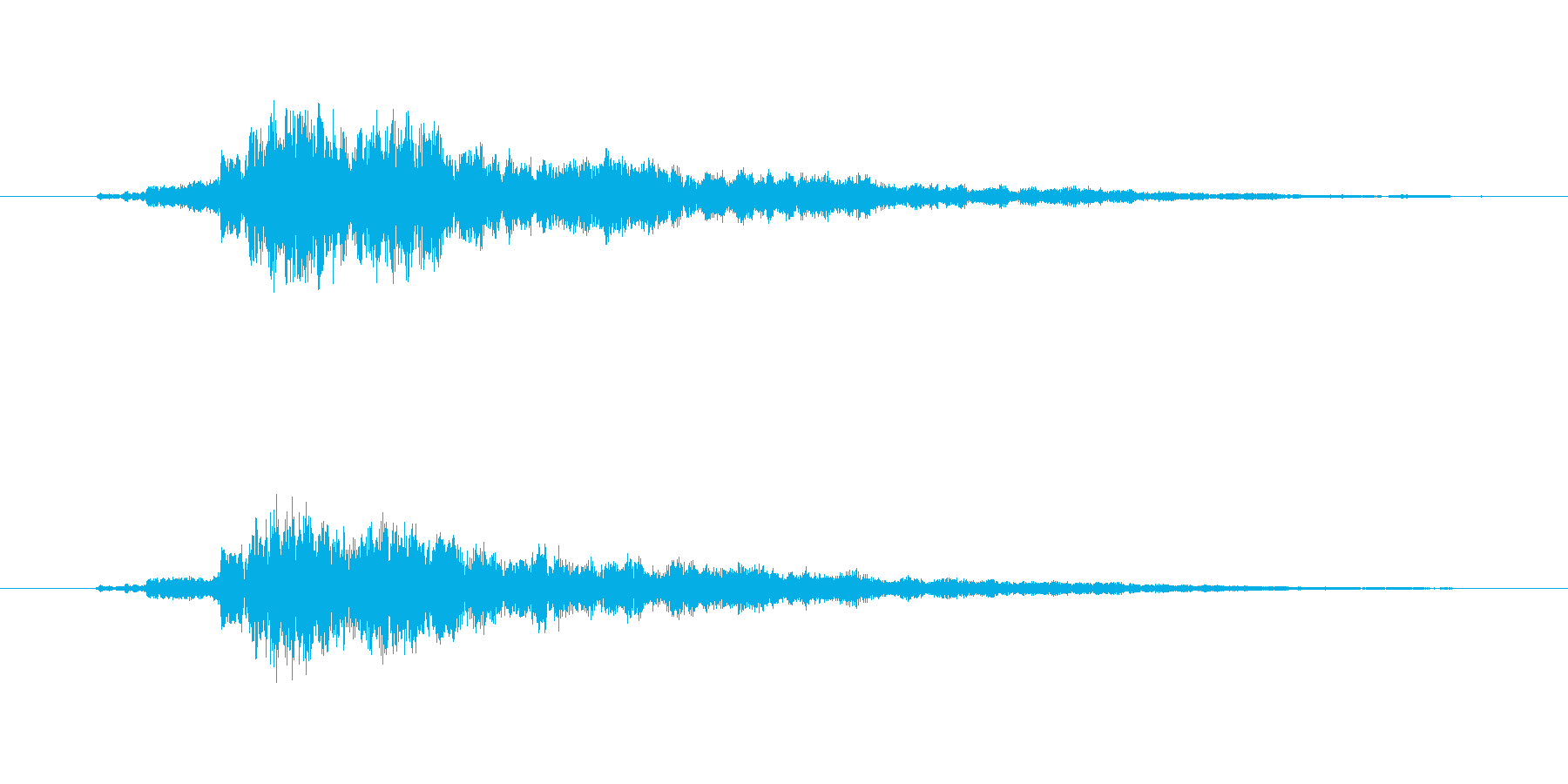 タッチ決定クリック音やサウンドロゴに9!の再生済みの波形
