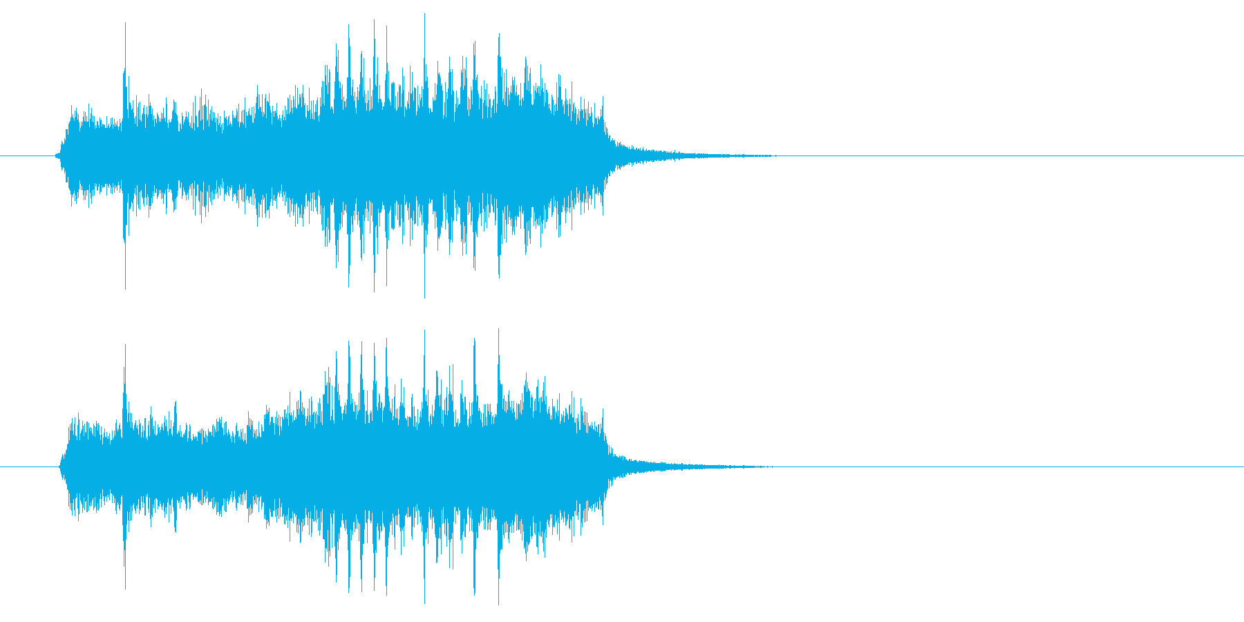 ジングル(ロック風)の再生済みの波形