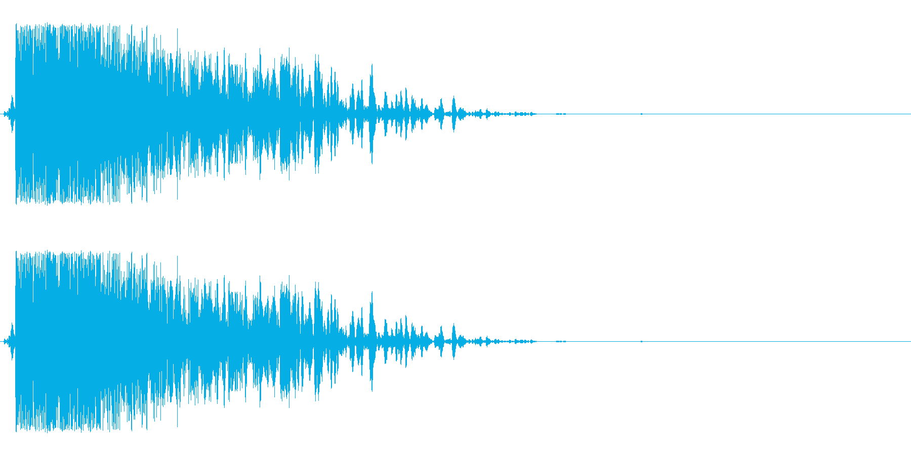 効果音、爆発、ボカーン、ドカーン、爆弾の再生済みの波形