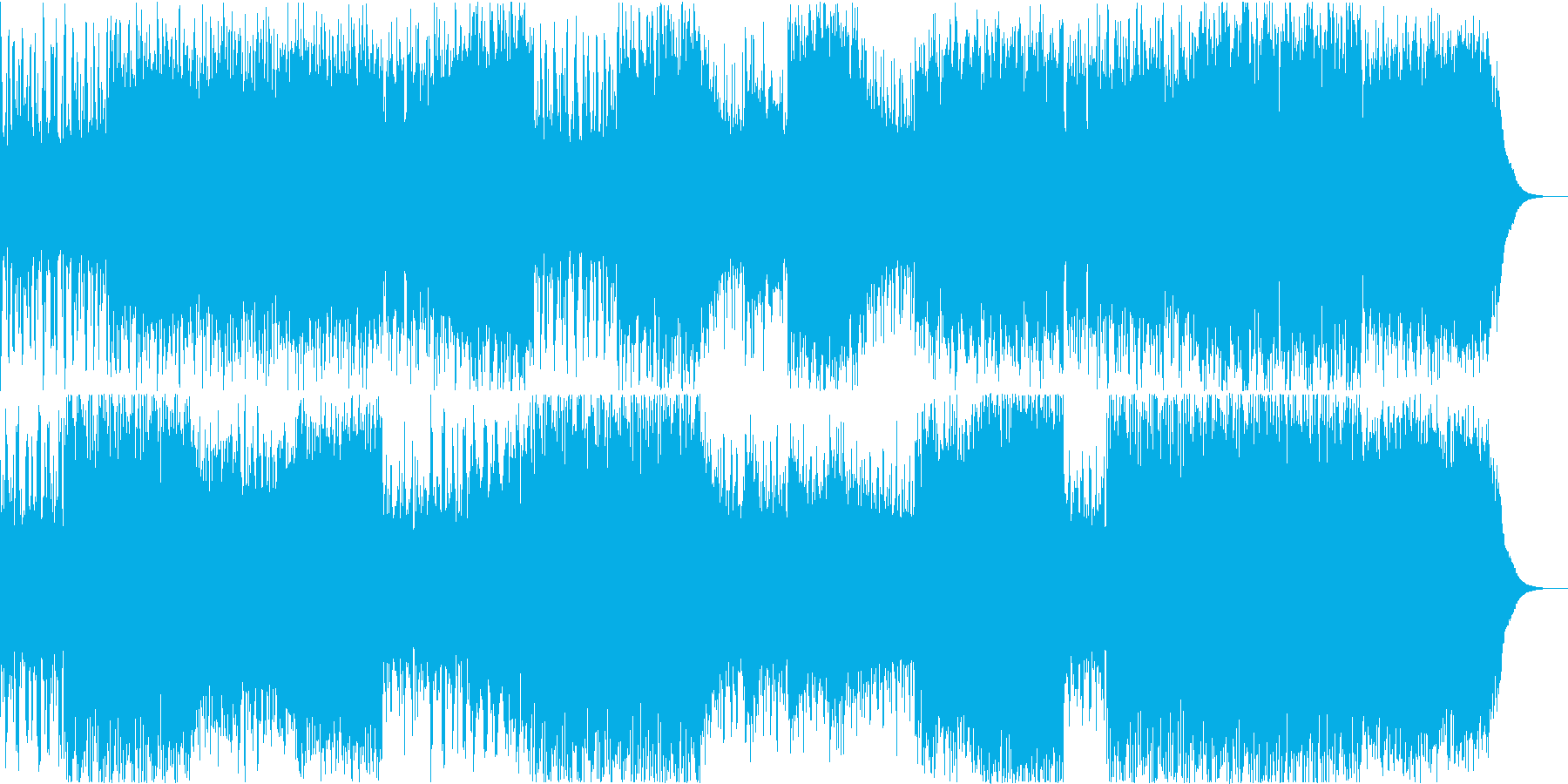 追いかけっこのシーンに合いそうなBGMの再生済みの波形
