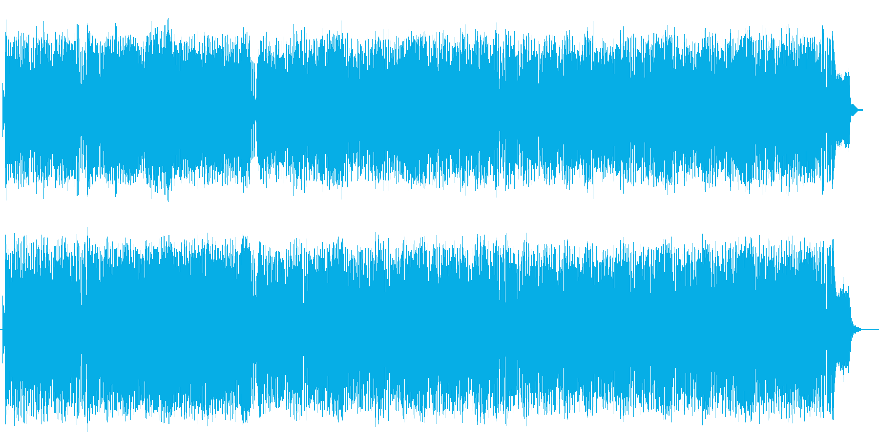 明るく元気でポップなシンセサイザーの曲の再生済みの波形