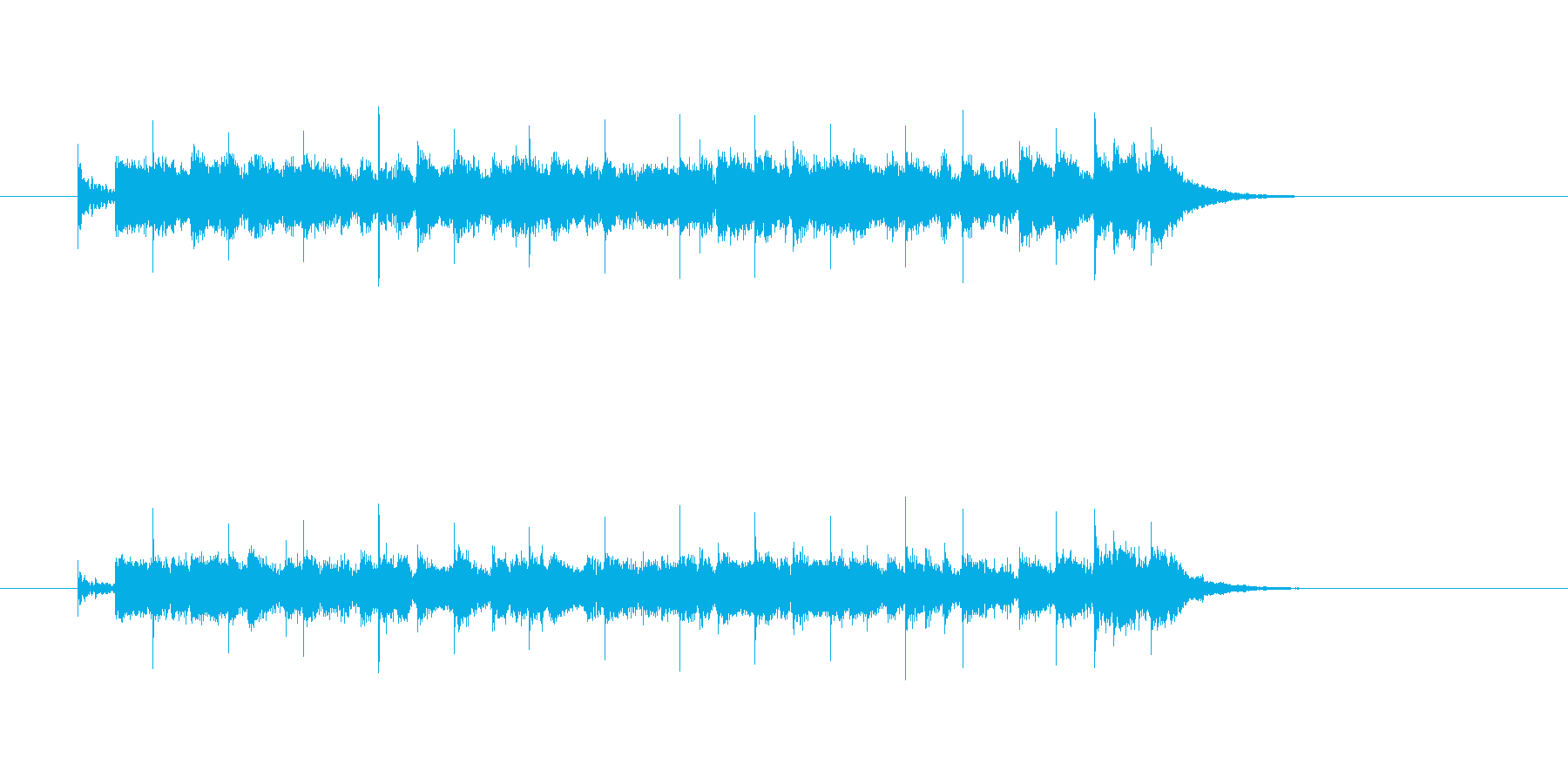 ジングル(テーマソング風)の再生済みの波形