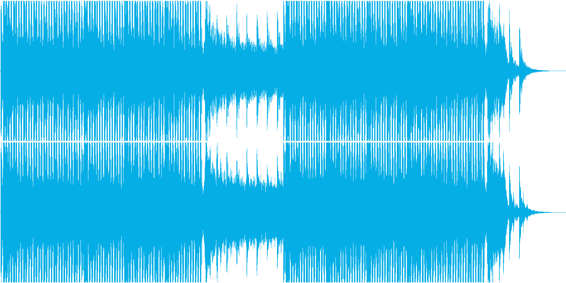アンビエント系テクノ(WAV版)の再生済みの波形