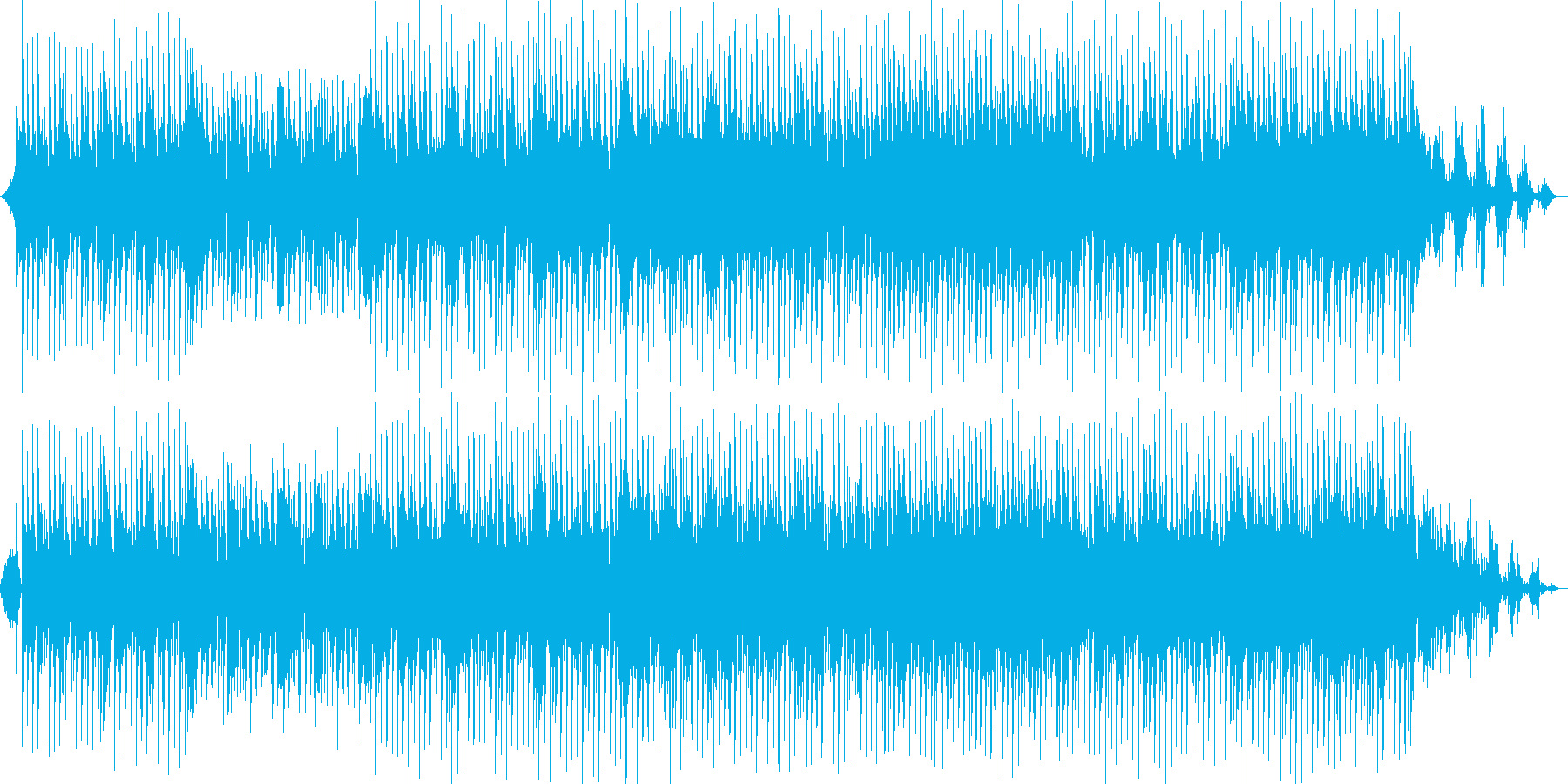 優しく爽やかな感じのポップス曲の再生済みの波形
