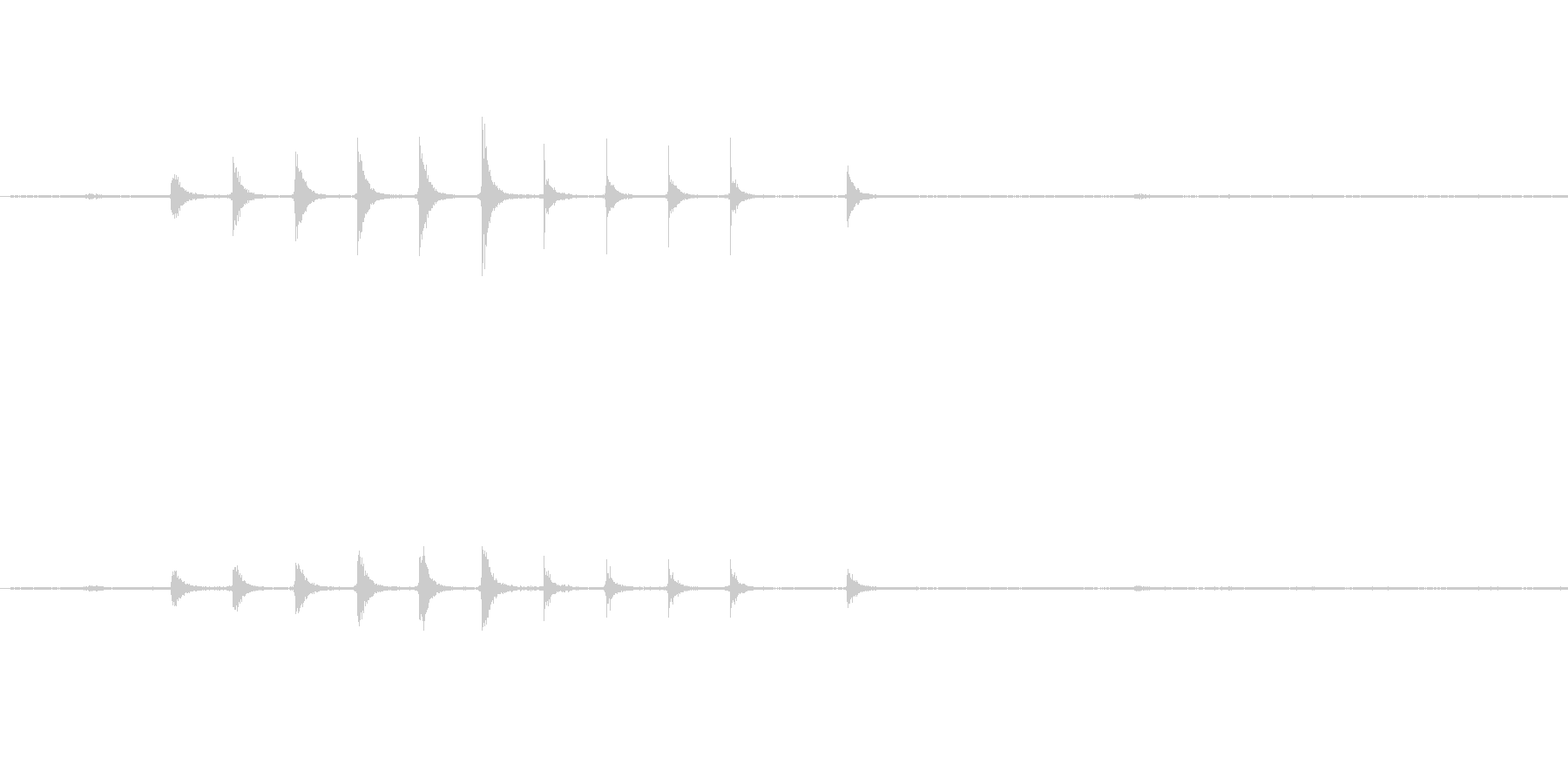 ガスコンロの点火音ですの未再生の波形