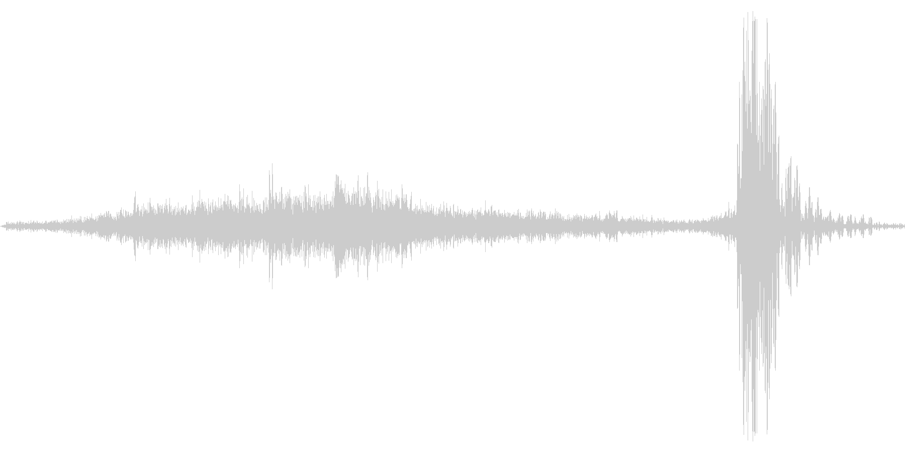 サー..トン。窓(サッシ)を閉める音の未再生の波形