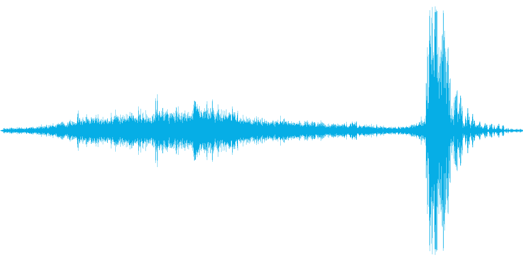 サー..トン。窓(サッシ)を閉める音の再生済みの波形
