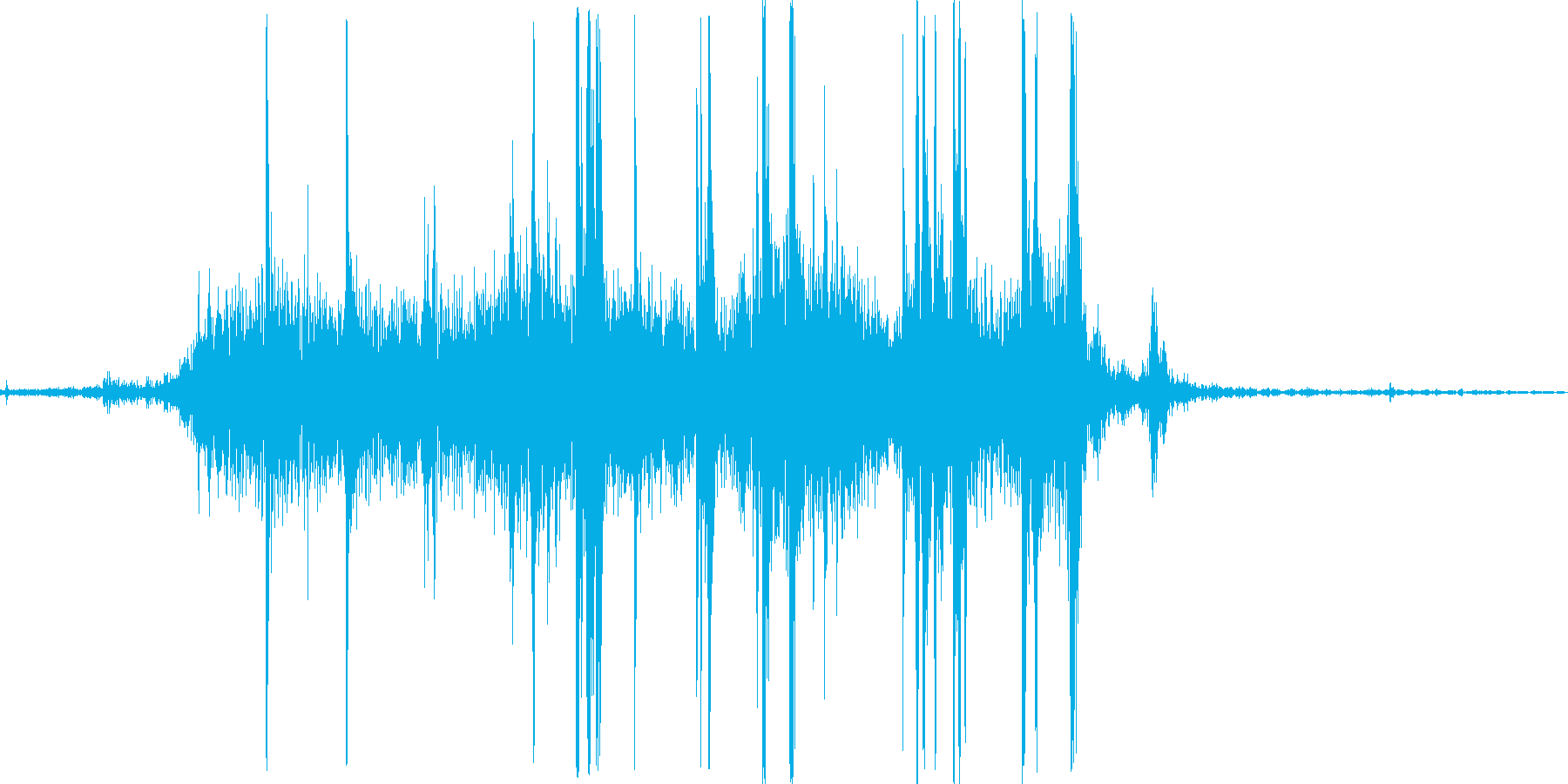 シャー。紙(ページなど)をめくる音の再生済みの波形