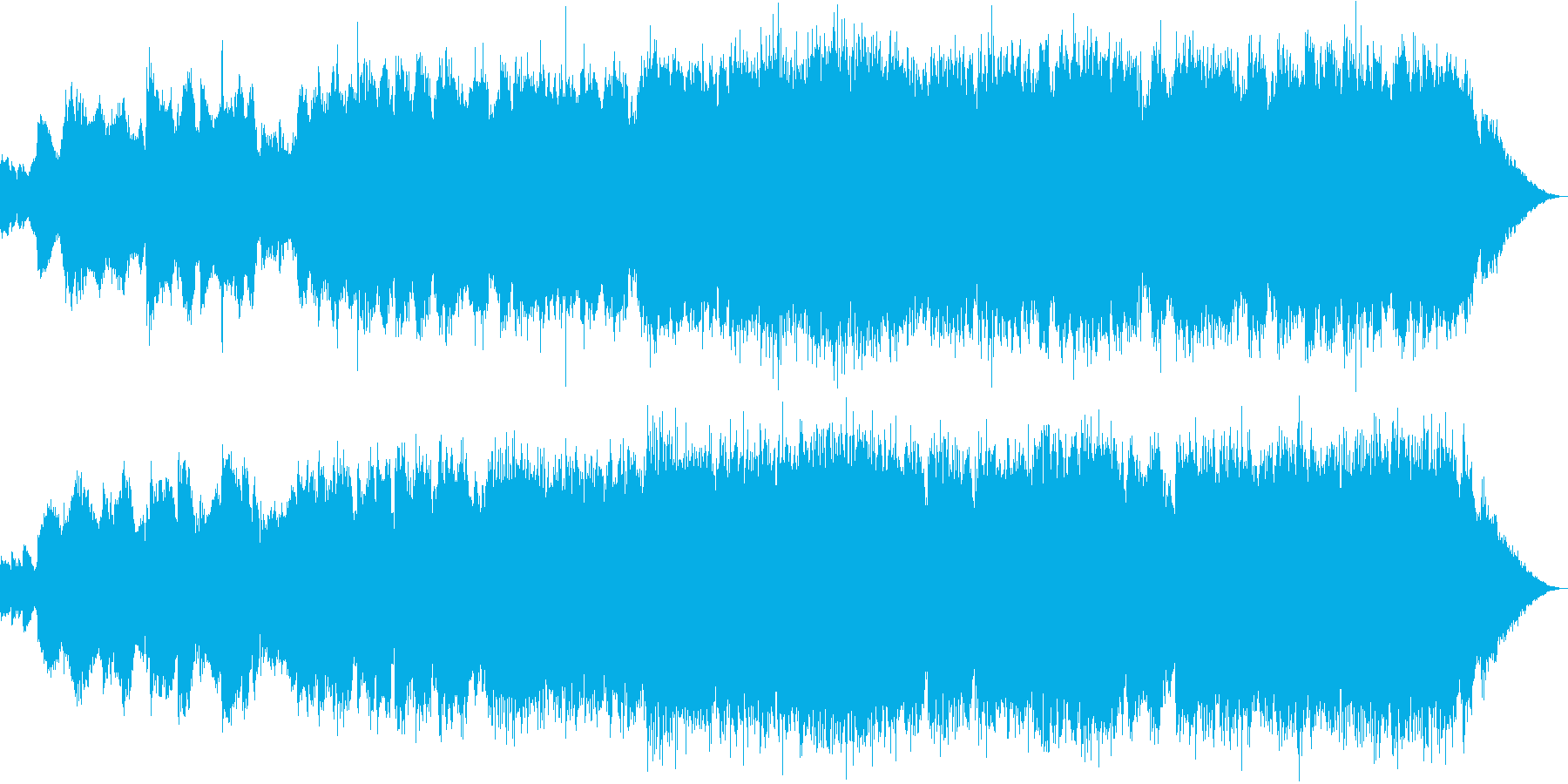 誕生を思わせるリズムの無いアンビエントの再生済みの波形