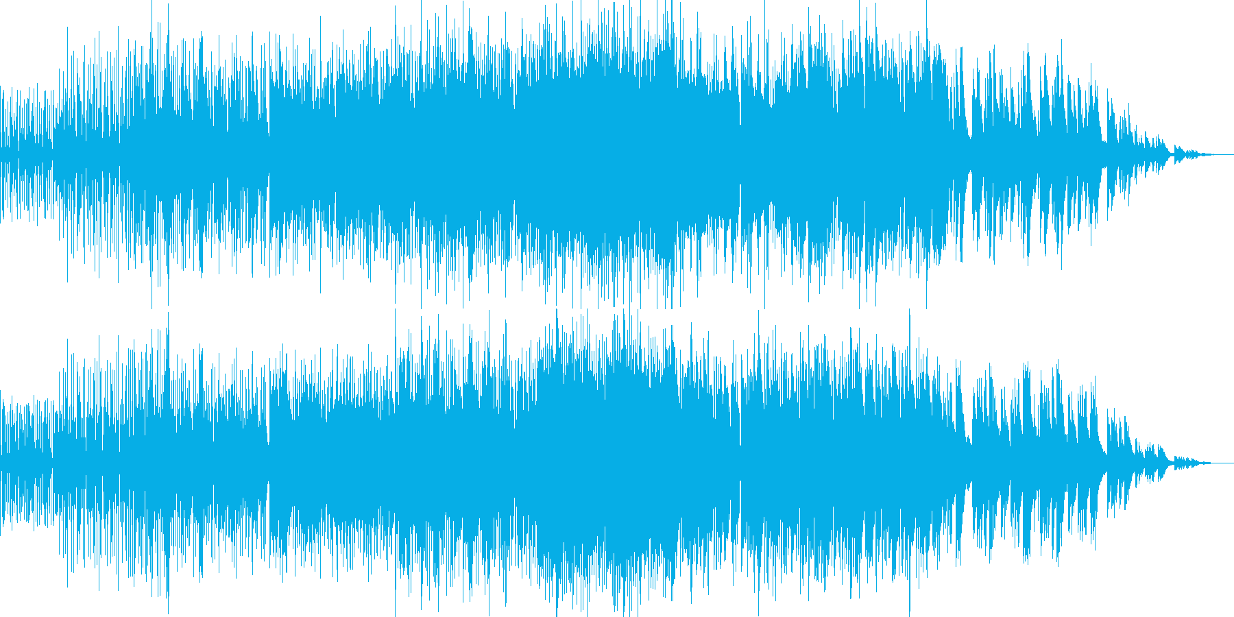 優しいアコースティック音源とビートの楽曲の再生済みの波形