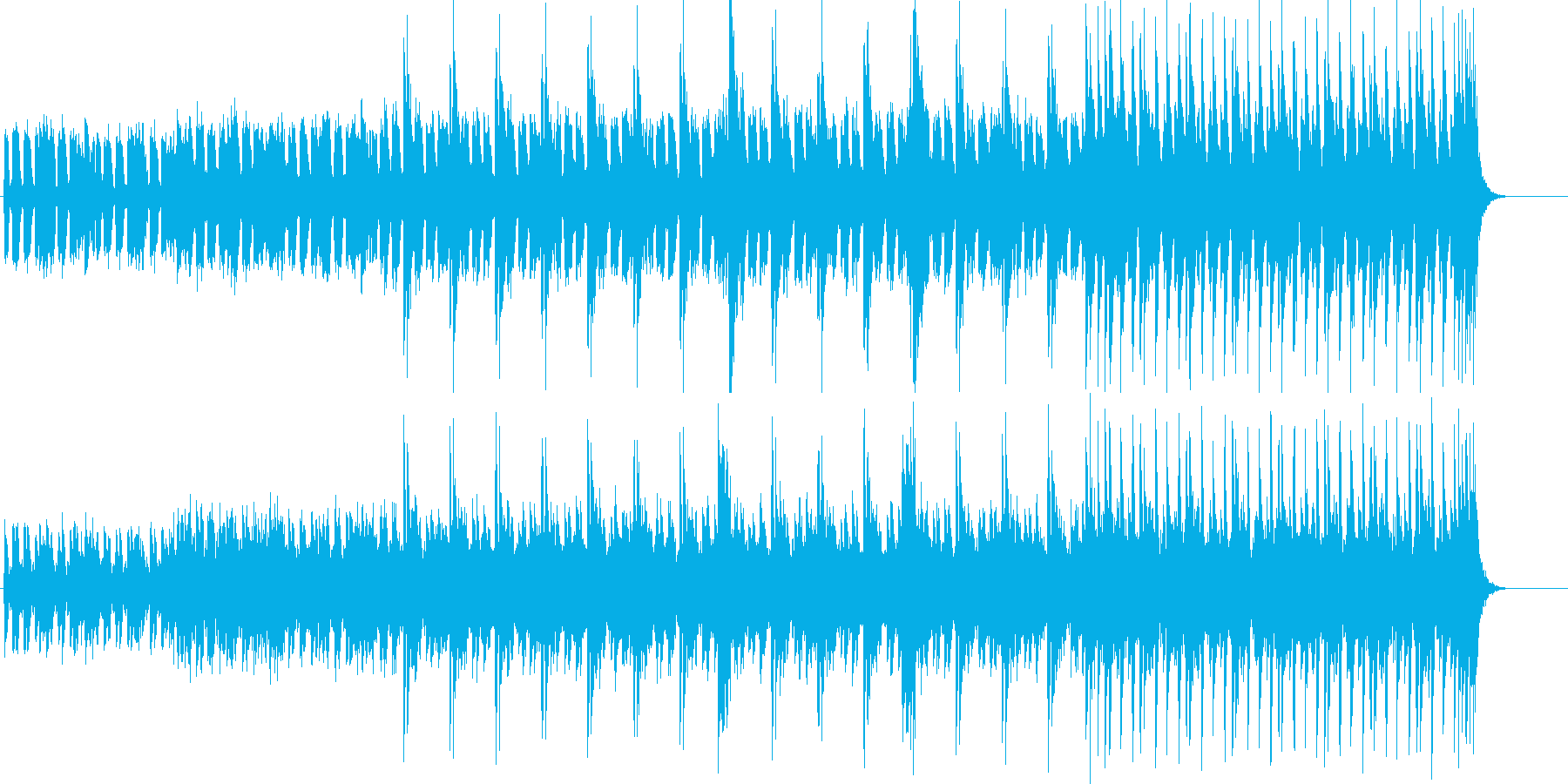 ベース主体の淡々としてクールなBGMの再生済みの波形