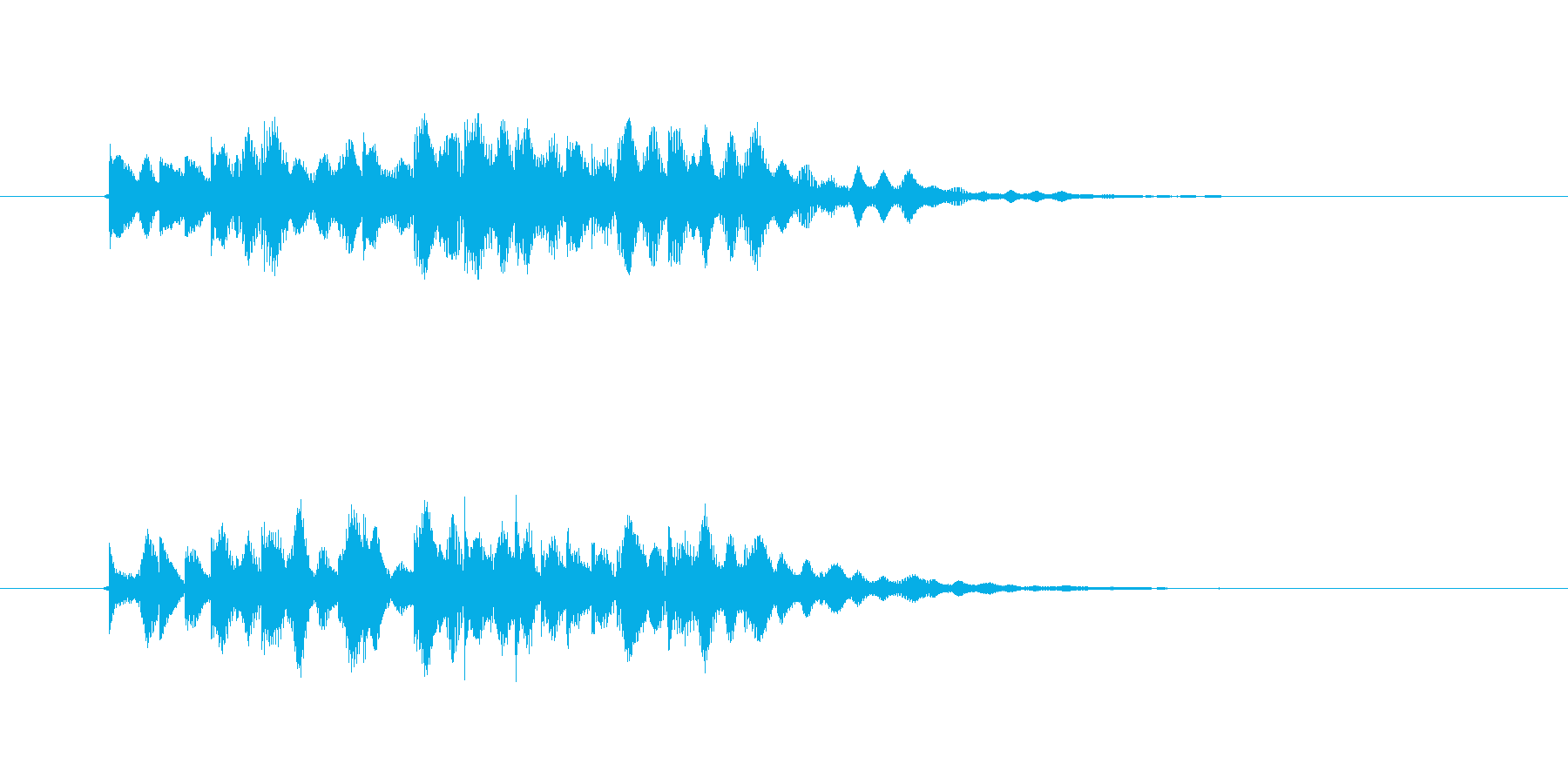幻想的で落ち着いたリラクゼーション音楽の再生済みの波形
