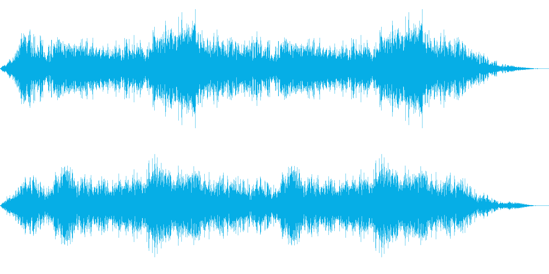 ホラー映画に出てきそうなノイズ系音源10の再生済みの波形