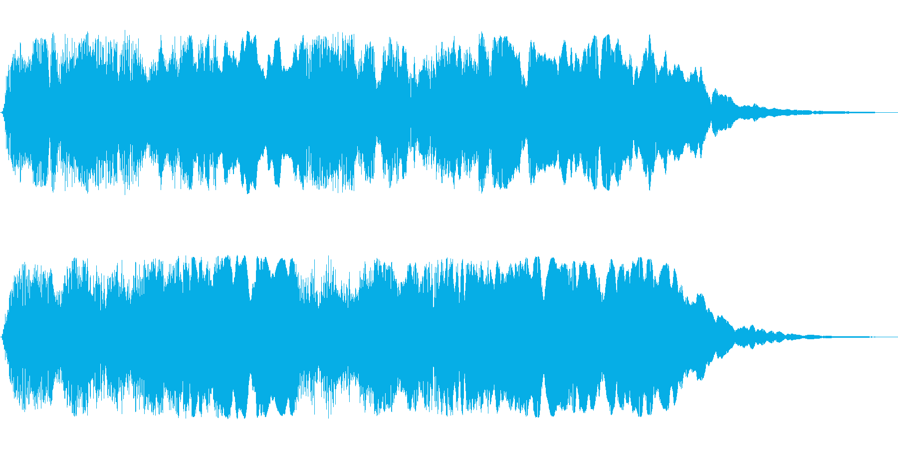 タタタタンタンターンという効果音の再生済みの波形