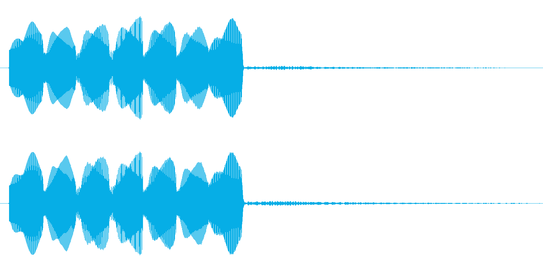 プラスの出来事が起きた時の音です。の再生済みの波形