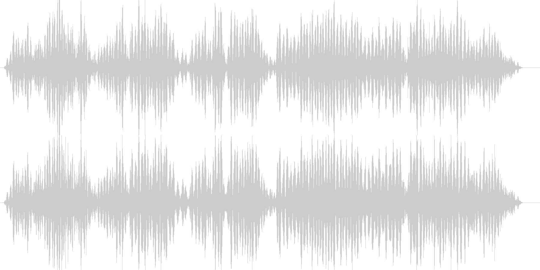 ガラス戸が激しく揺れる音の未再生の波形