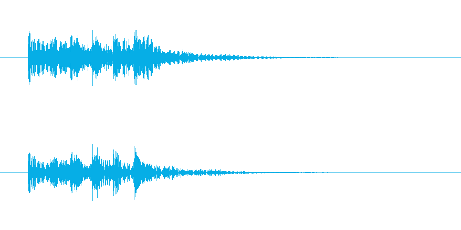 美しく切ないギター音(弦、弾く)の再生済みの波形